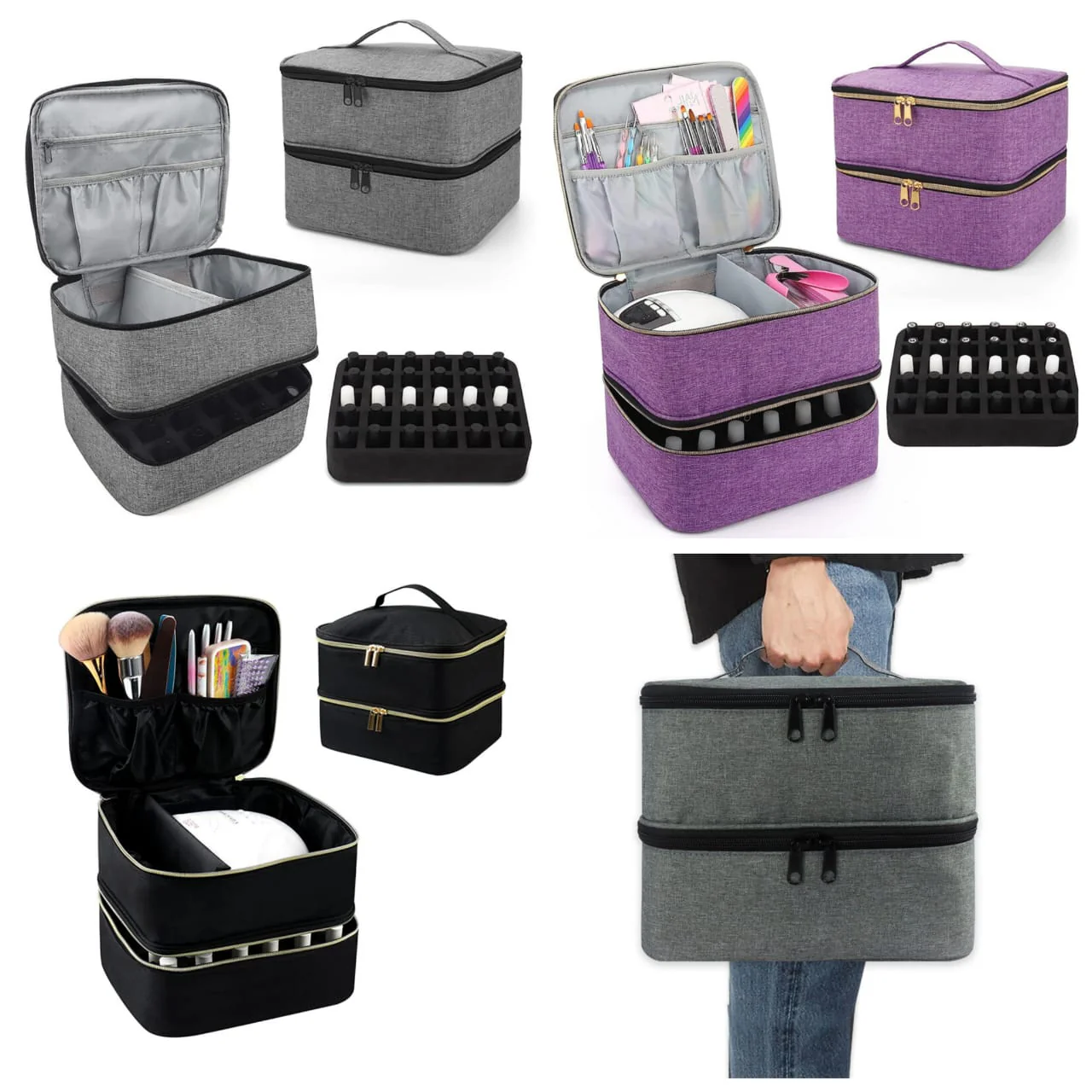 Nail polish travel organizer storage case - Image 7