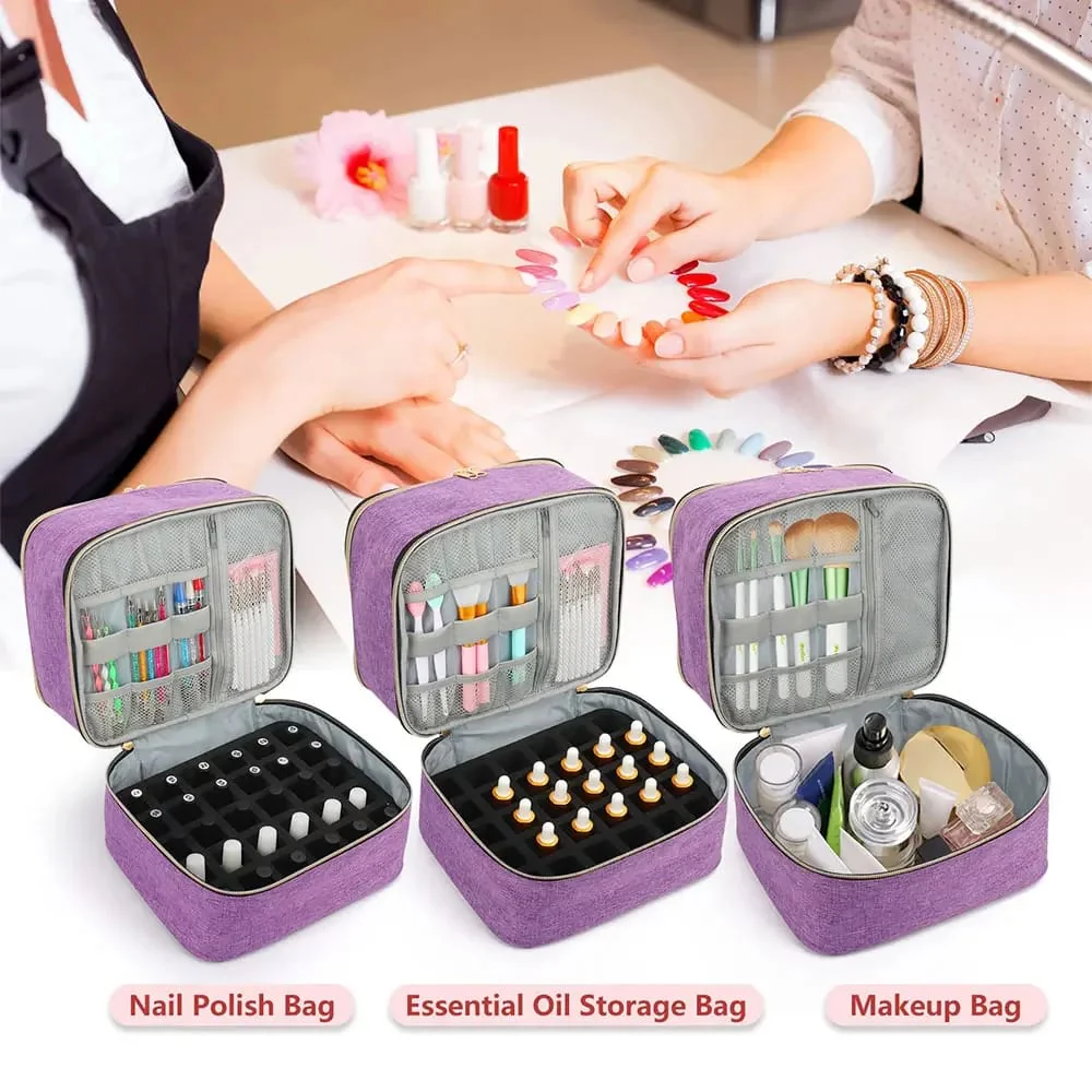 Nail polish travel organizer storage case - Image 8