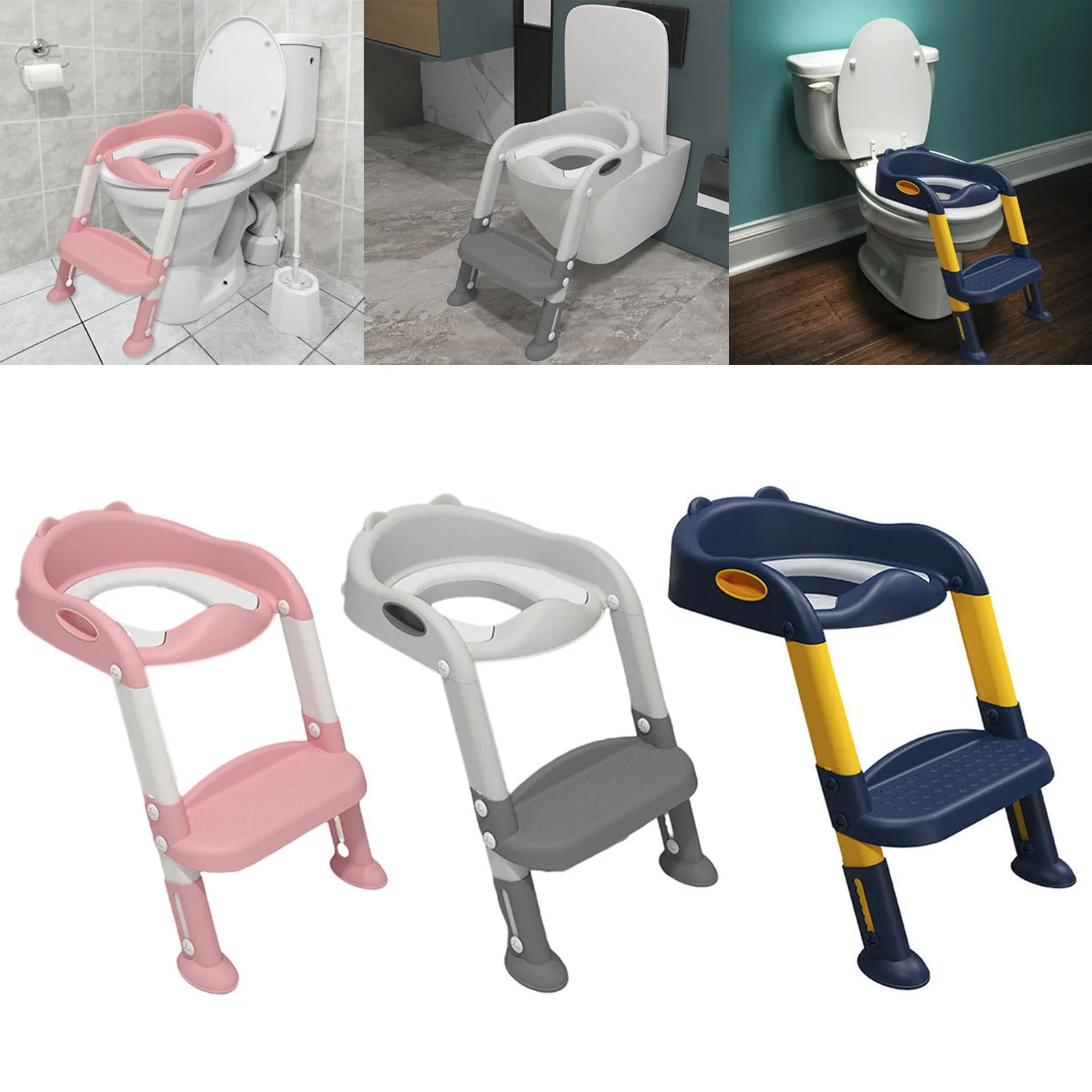 Kids Toilet Training Seat with Ladder Adjustable Toddler Potty Chair for Toilet Training in Kenya - Image 8