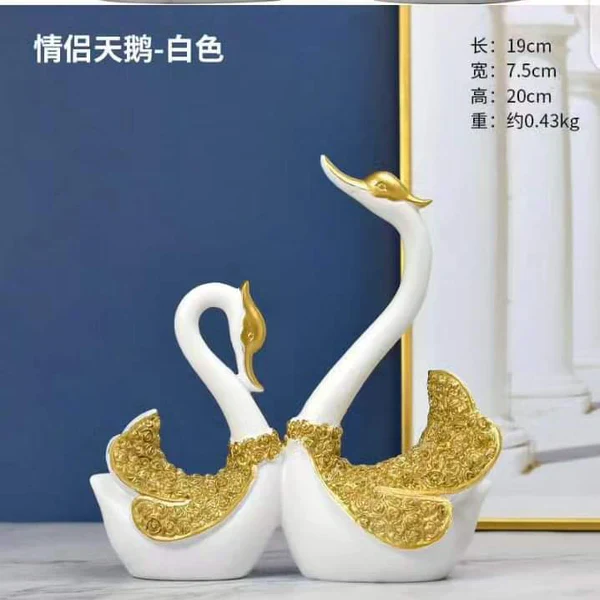 New Design Luxury Creative Swan Couple Decor - Image 2