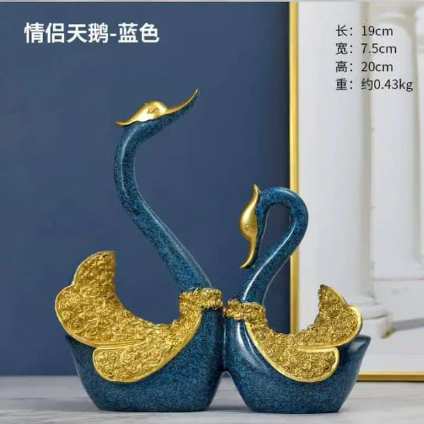 New Design Luxury Creative Swan Couple Decor - Image 3