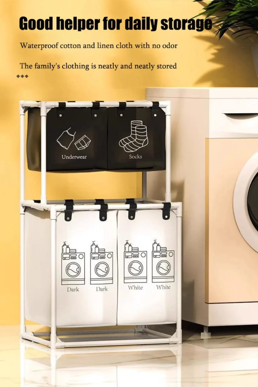 New Laundry basket Foldable dirty clothes organizer with wheels - Image 3