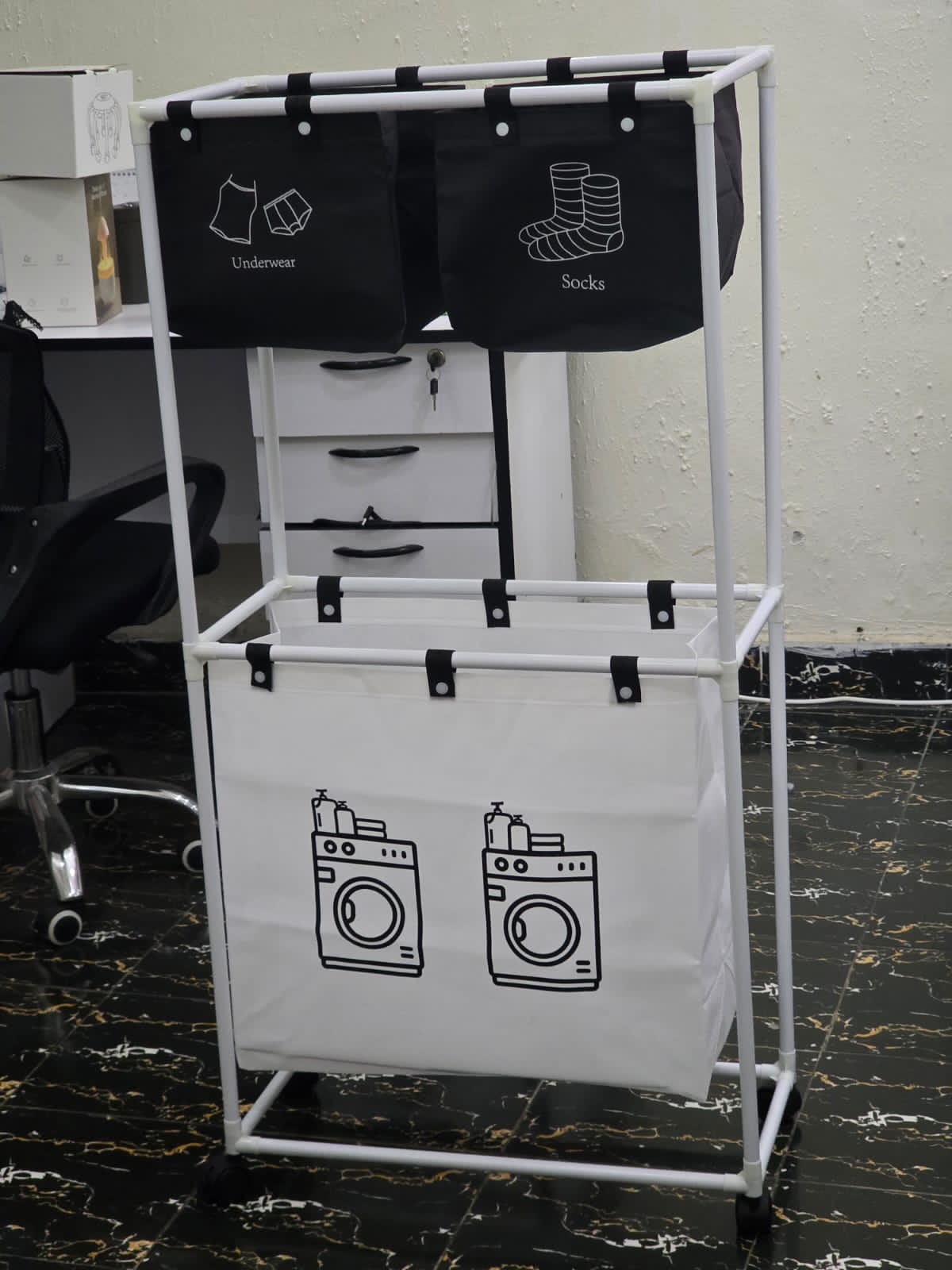 New Laundry basket Foldable dirty clothes organizer with wheels - Image 4