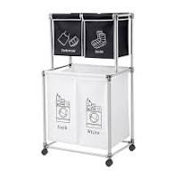 New Laundry basket Foldable dirty clothes organizer with wheels  With extra storage for socks and underwear and top storage - Image 2