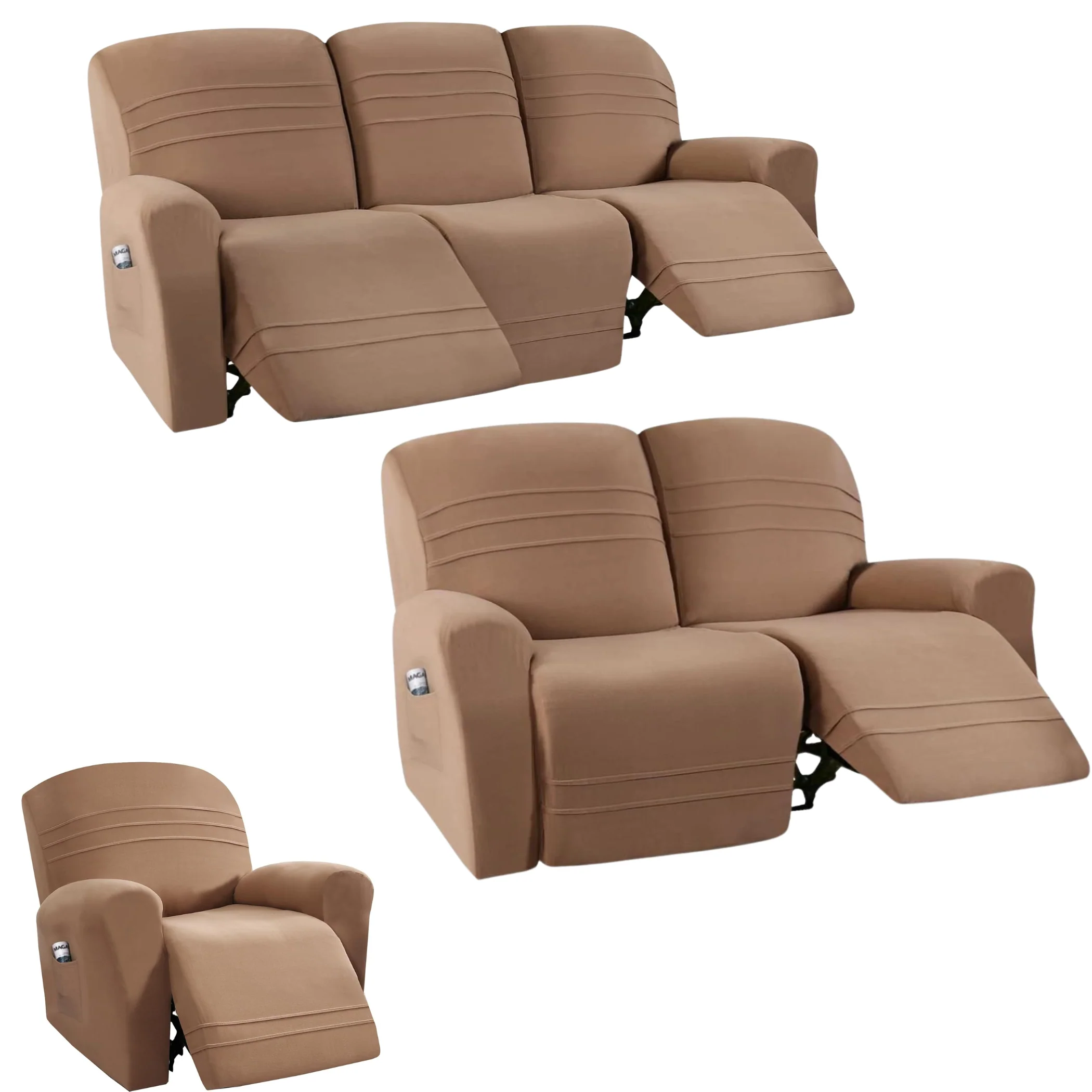 New Version Velvet Recliner Sofa Covers Stretch Reclining Couch Covers Sofa Slipcovers - Image 10