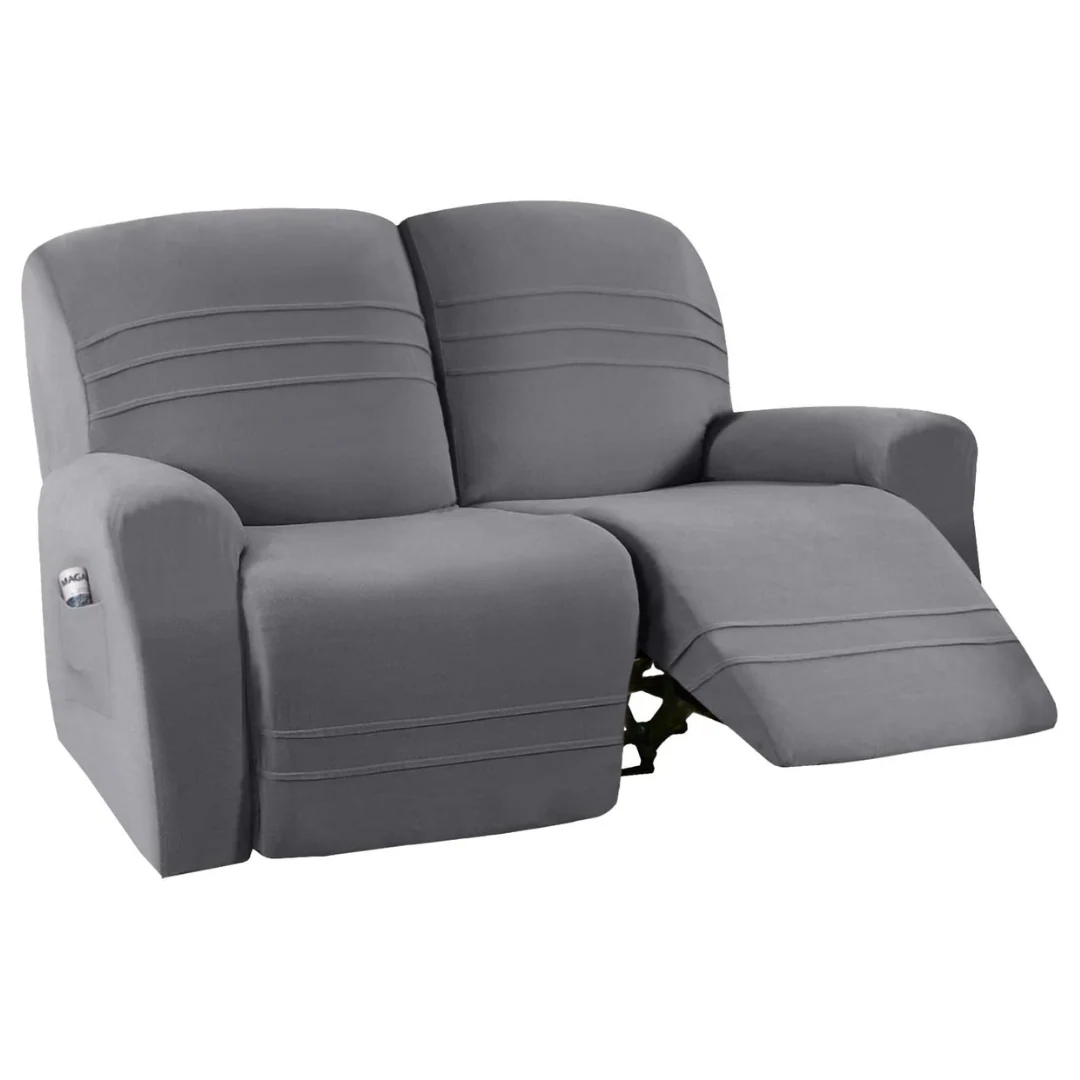 New Version Velvet Recliner Sofa Covers Stretch Reclining Couch Covers Sofa Slipcovers - Image 2