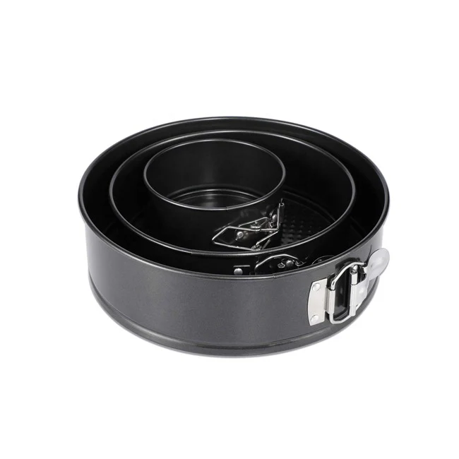 Non-Stick Round Springform Cake Pan Set | Leakproof Cheesecake Baking Pans with Removable Bottom - Image 2