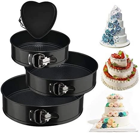 Non-Stick Round Springform Cake Pan Set | Leakproof Cheesecake Baking Pans with Removable Bottom - Image 5