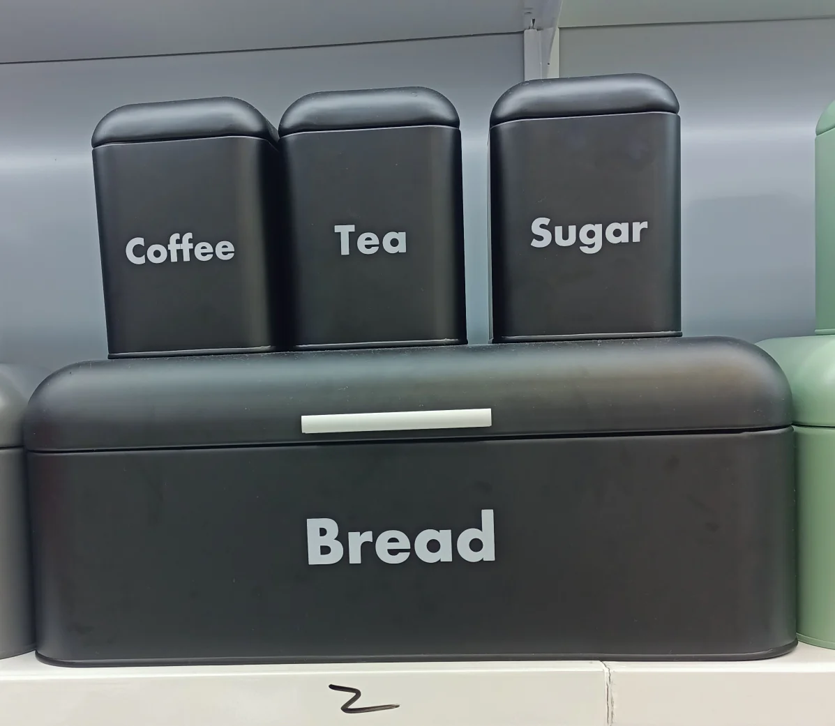 Nordic Bread Bin with 3 Canister Set – Stainless Steel - Image 3