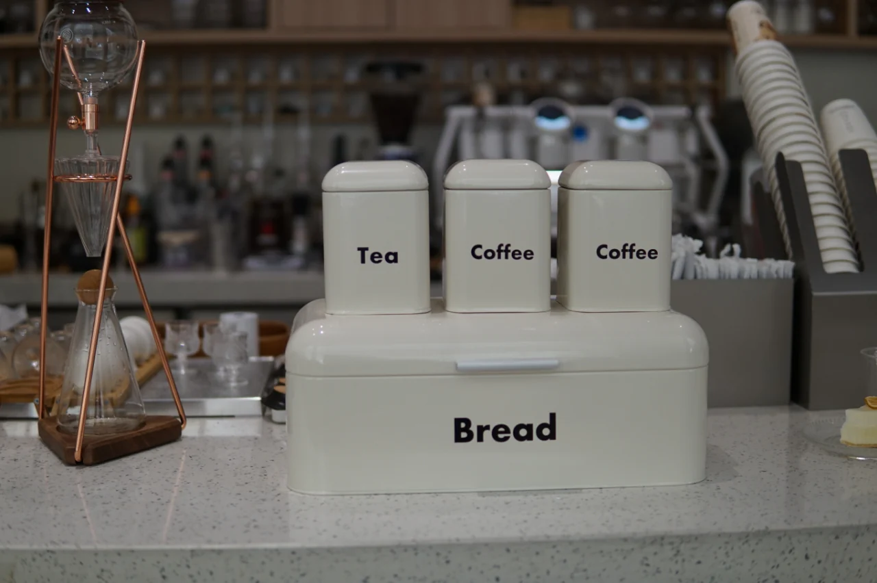 Nordic Bread Bin with 3 Canister Set – Stainless Steel - Image 4