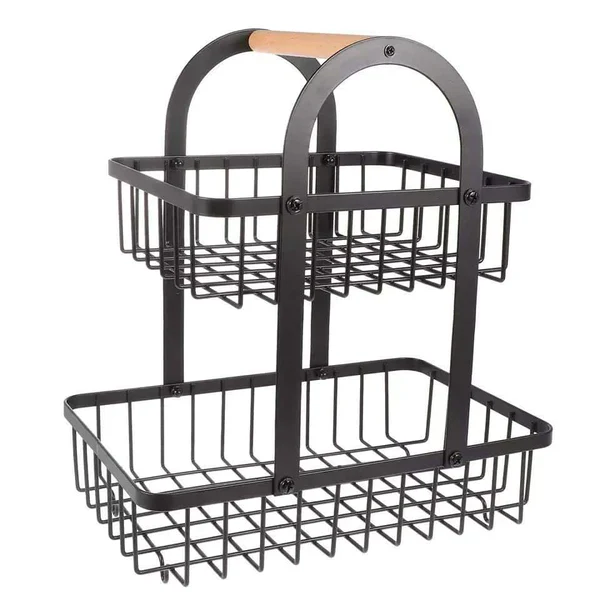 Nordic Fruit Rack with a Bamboo Handle - Image 2