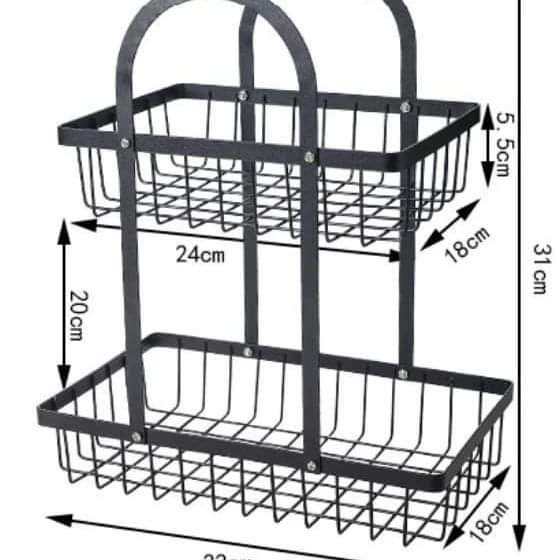 Nordic Fruit Rack with a Bamboo Handle - Image 3