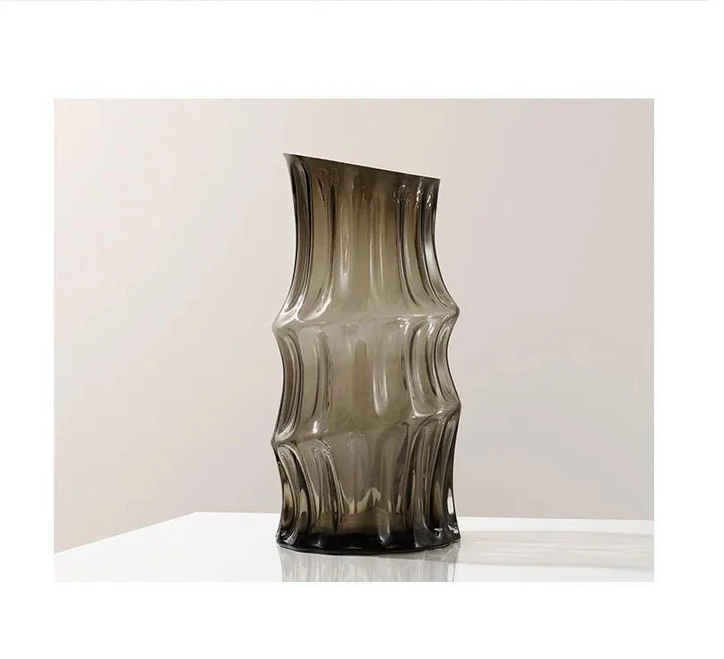 Nordic heavy creative dark  glass vase - Image 2
