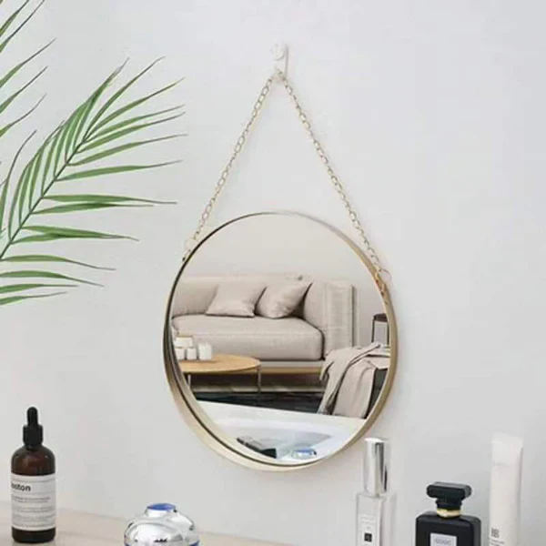 Nordic Round Decorative Makeup Wall Mirror - Image 2