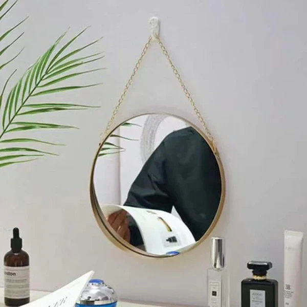 Nordic Round Decorative Makeup Wall Mirror - Image 3