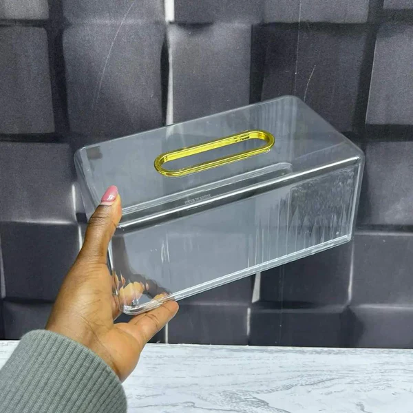 Nordic Transparent Acrylic Serviette Holder - Image 3