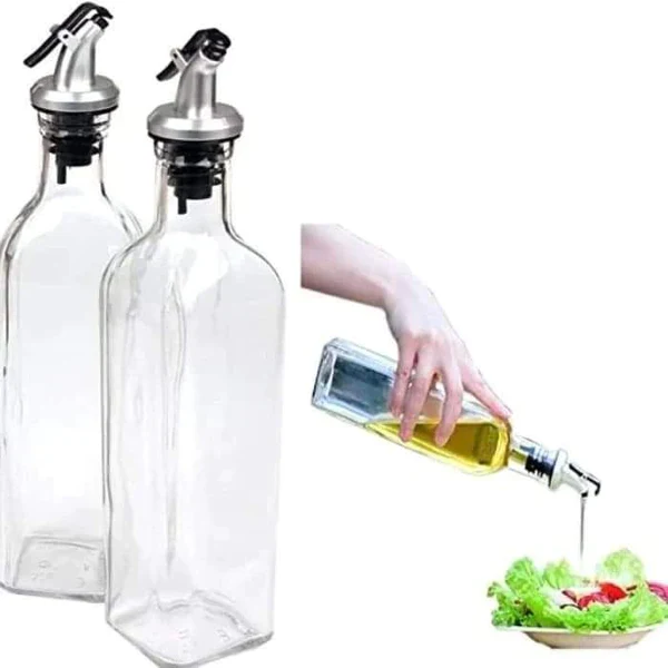 500ml Borosilicate Glass Oil & Vinegar Dispenser – Pour Spout Bottle - Image 3