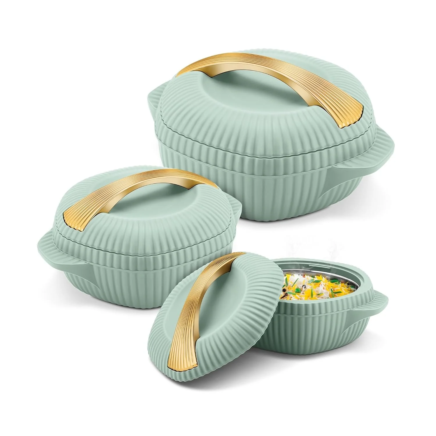 Oyster Milton 4pc Insulated Hotpot Food Warmer Set - Image 3