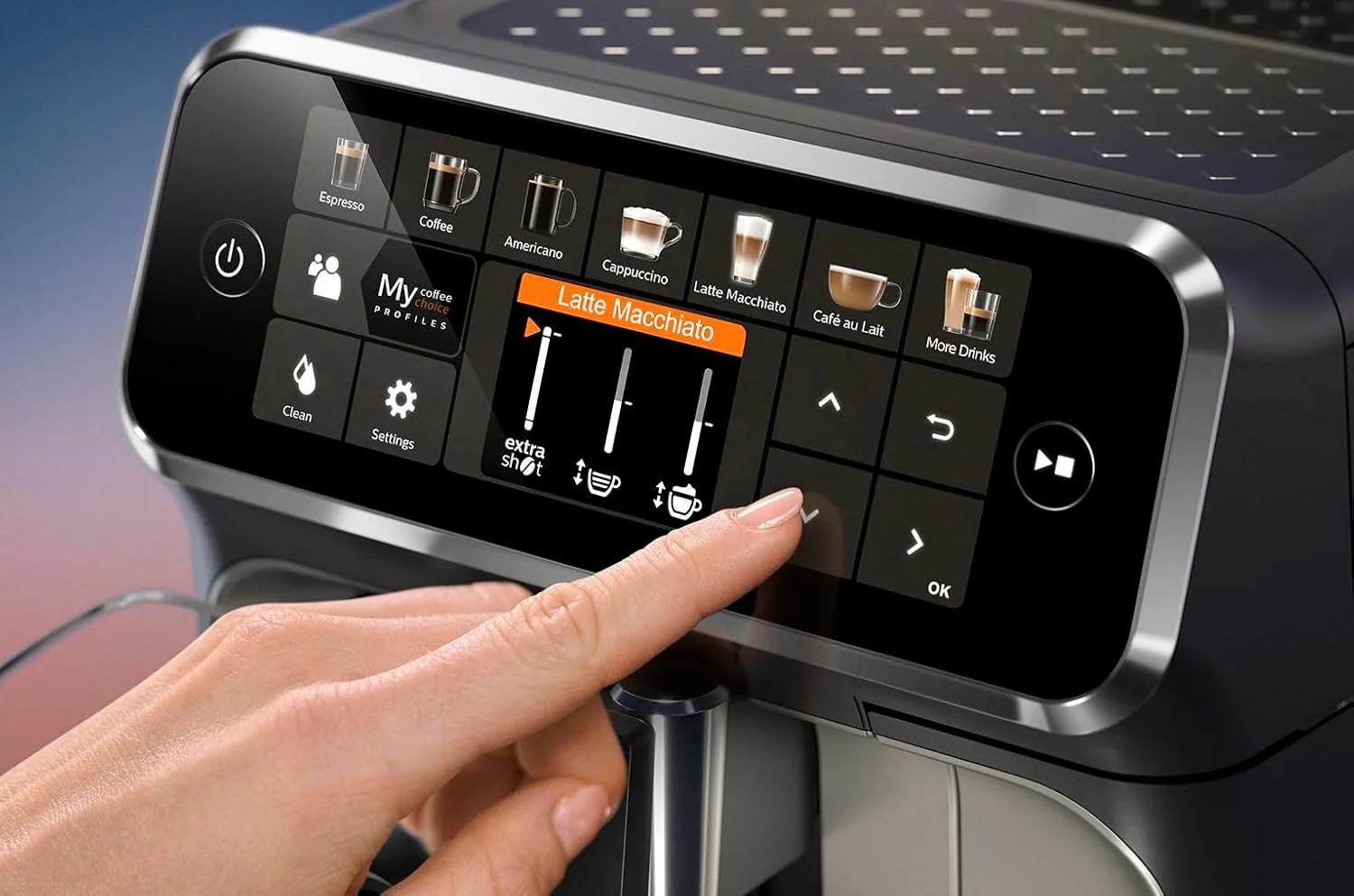 Philips 2200 Series Fully Automatic Espresso Machine | Classic Milk Frother & Touch Display - Image 4