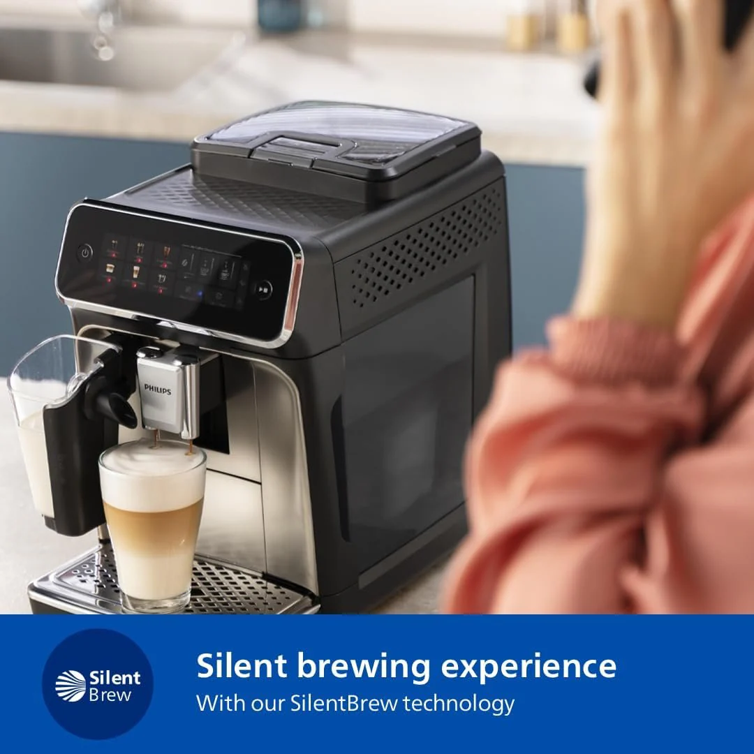 Philips 3300 Series Fully Automatic Coffee Machine | LatteGo, SilentBrew & Coloured Touch Display - Image 11
