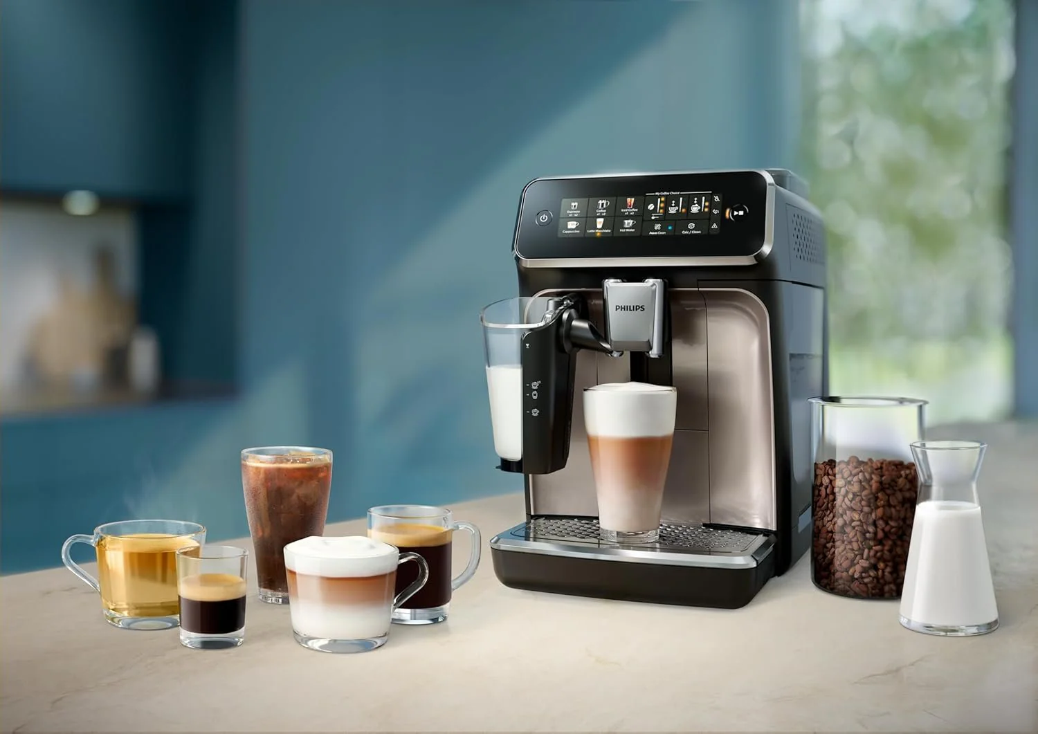 Philips 3300 Series Fully Automatic Coffee Machine | LatteGo, SilentBrew & Coloured Touch Display - Image 12