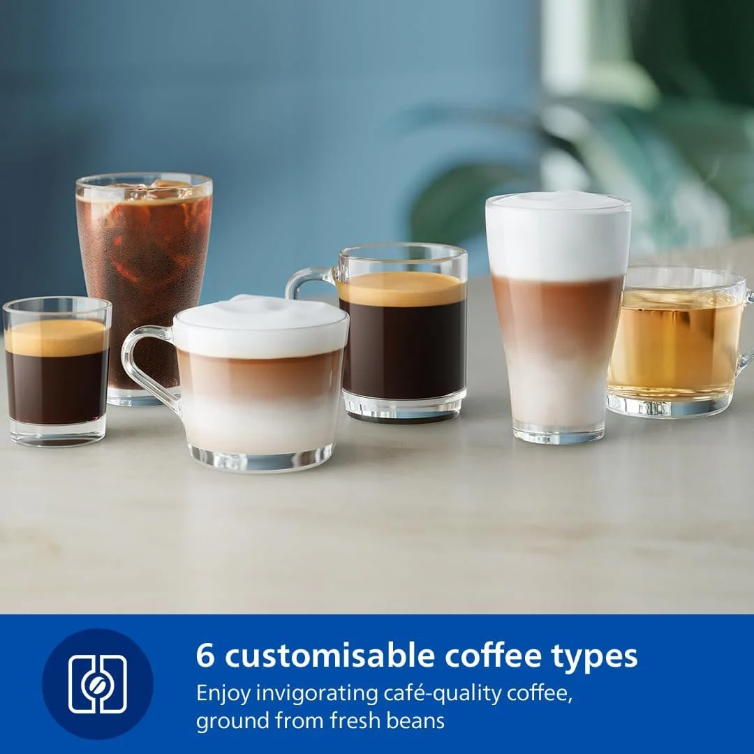 Philips 3300 Series Fully Automatic Coffee Machine | LatteGo, SilentBrew & Coloured Touch Display - Image 4