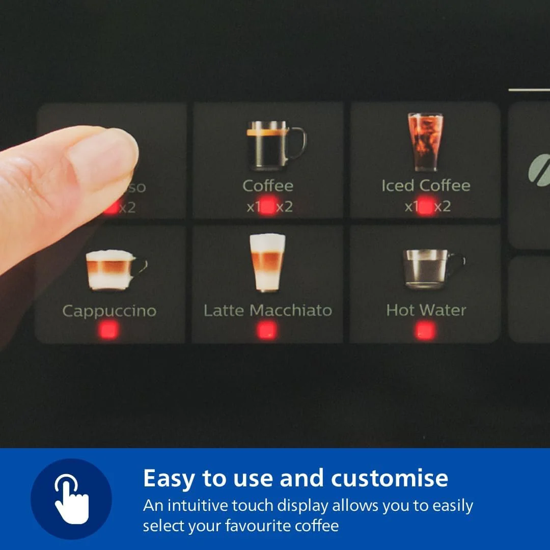 Philips 3300 Series Fully Automatic Coffee Machine | LatteGo, SilentBrew & Coloured Touch Display - Image 8