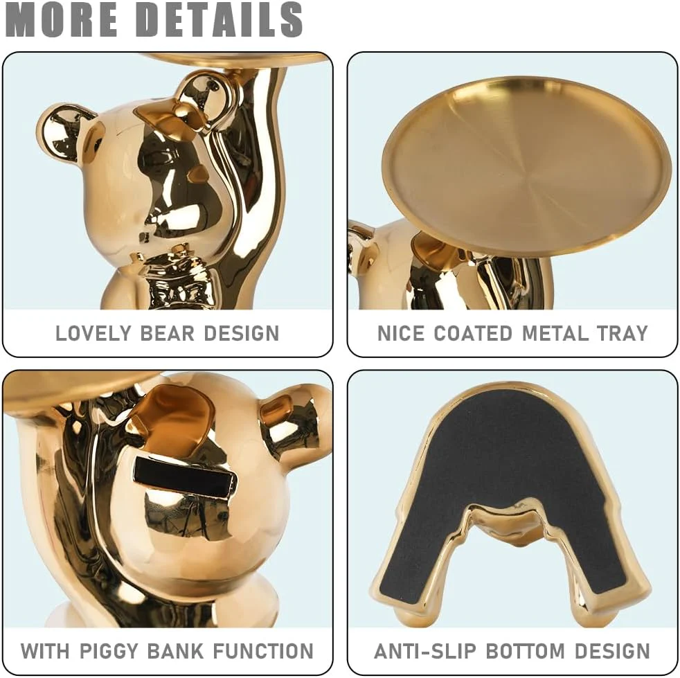 Piggy Bank Personality Bear Money Box Sculptures . - Image 5