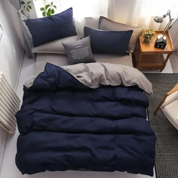 Plain color Cotton Duvet cover sets - Image 3