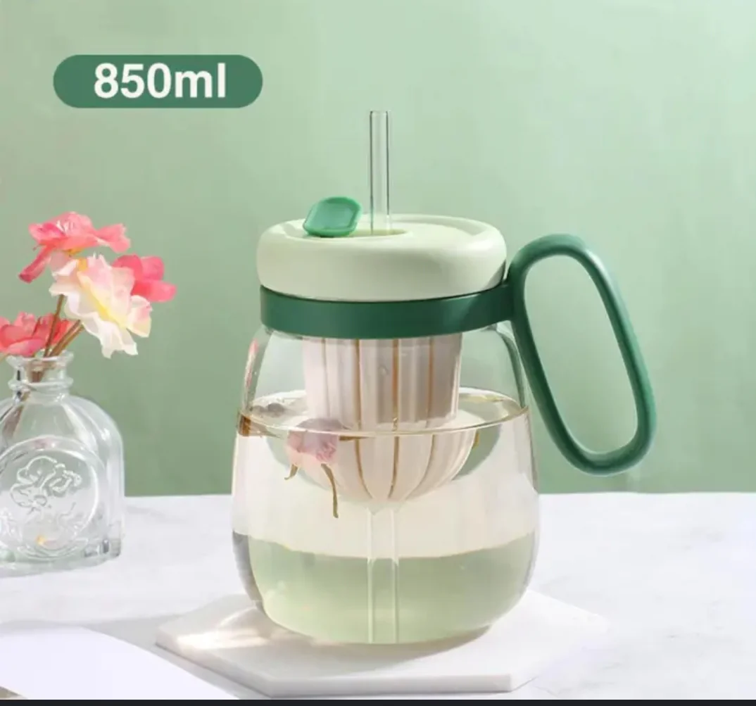 Plastic Water bottle, Teacup With Infuser And Lid - Image 6