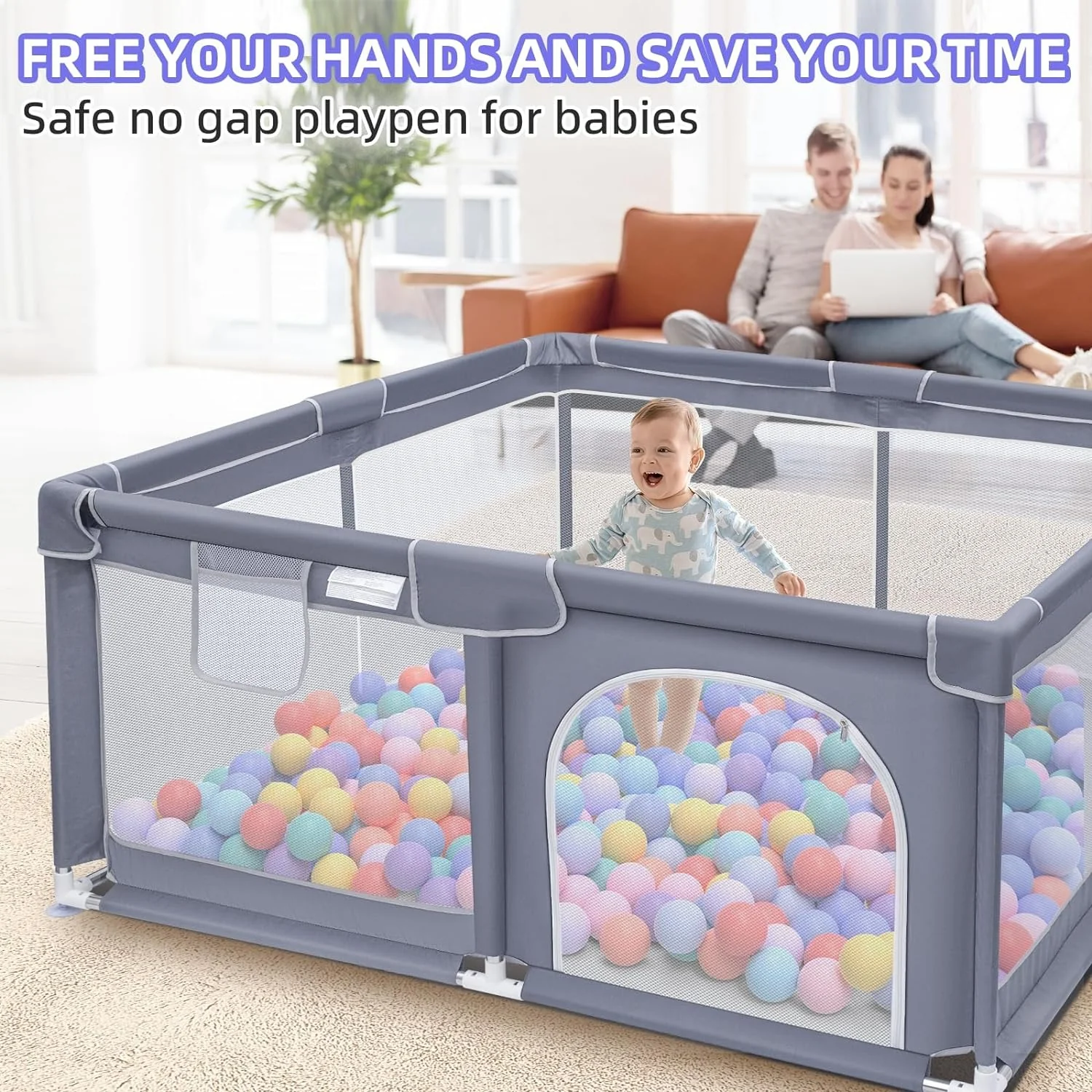 Baby Playpen for Toddlers 1.2m × 1.2m | Kids Activity Center - Image 4