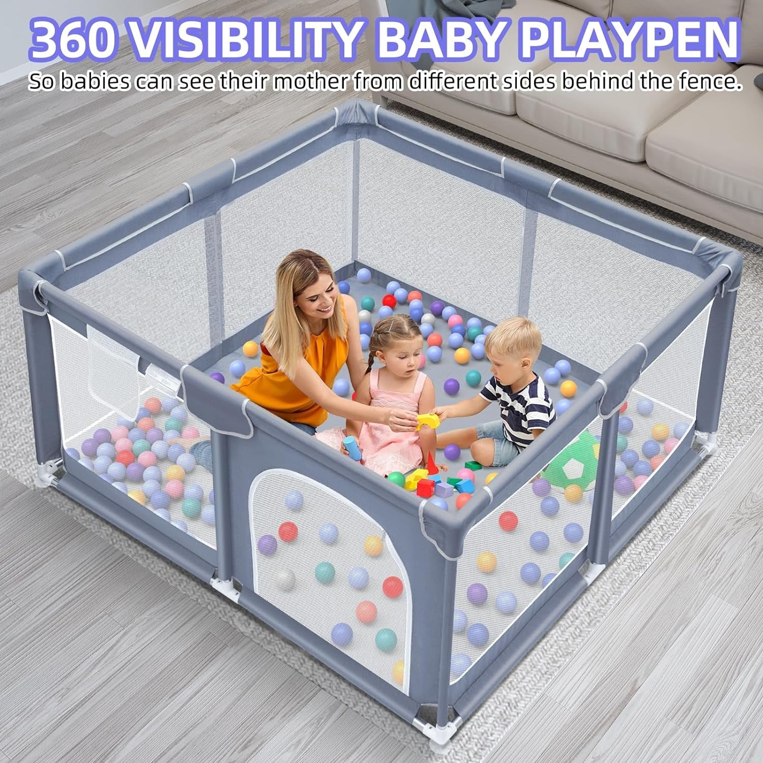 Baby Playpen for Toddlers 1.2m × 1.2m | Kids Activity Center - Image 5