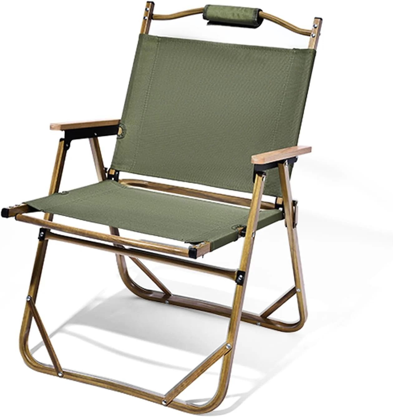 Portable Foldable Kermit Chair, Outdoor Chair, Resort Chair, Compact, Foldable, Camping Chair, Easy Assembly, Backrest, Low Style, Leisure Chair - Image 2