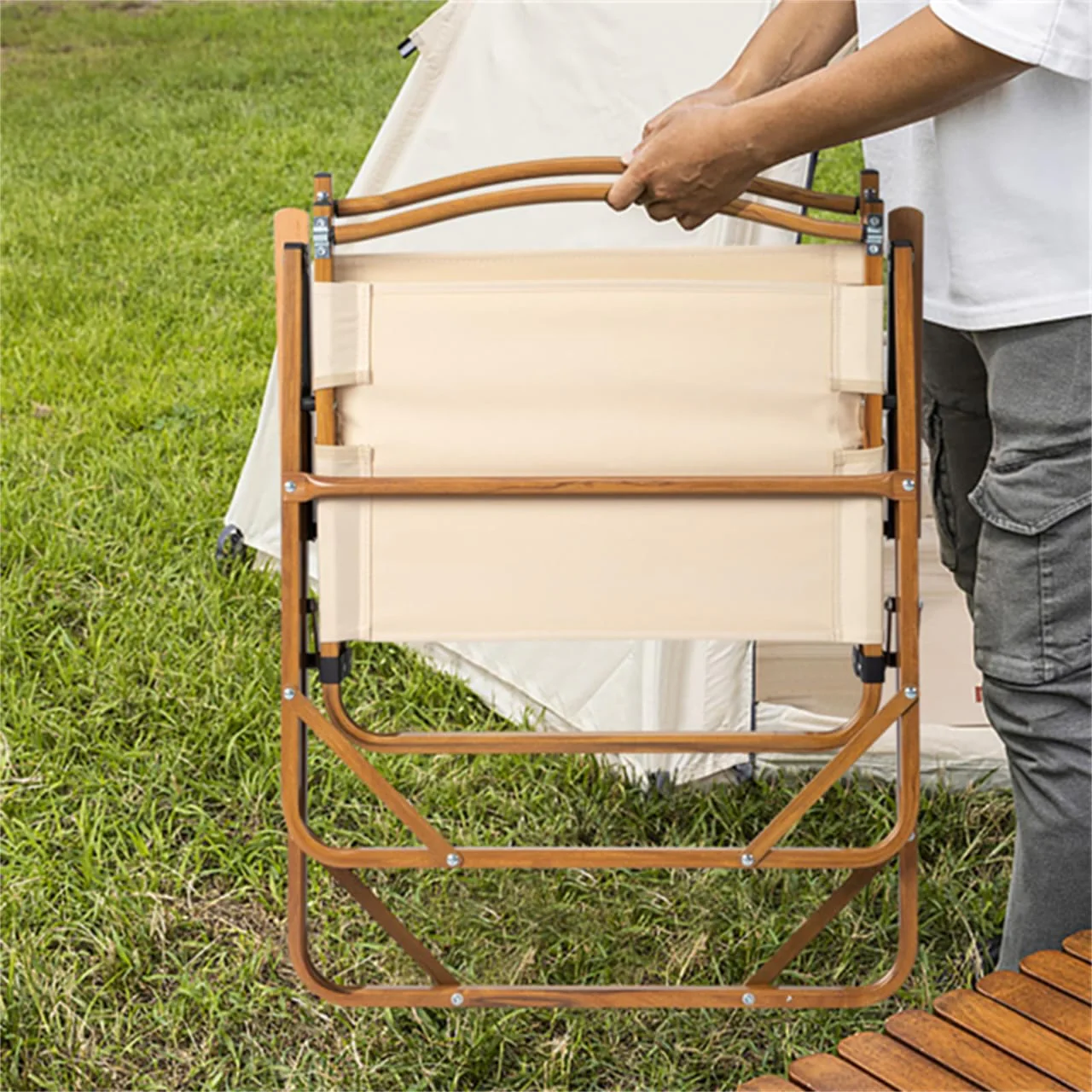 Portable Foldable Kermit Chair, Outdoor Chair, Resort Chair, Compact, Foldable, Camping Chair, Easy Assembly, Backrest, Low Style, Leisure Chair - Image 4