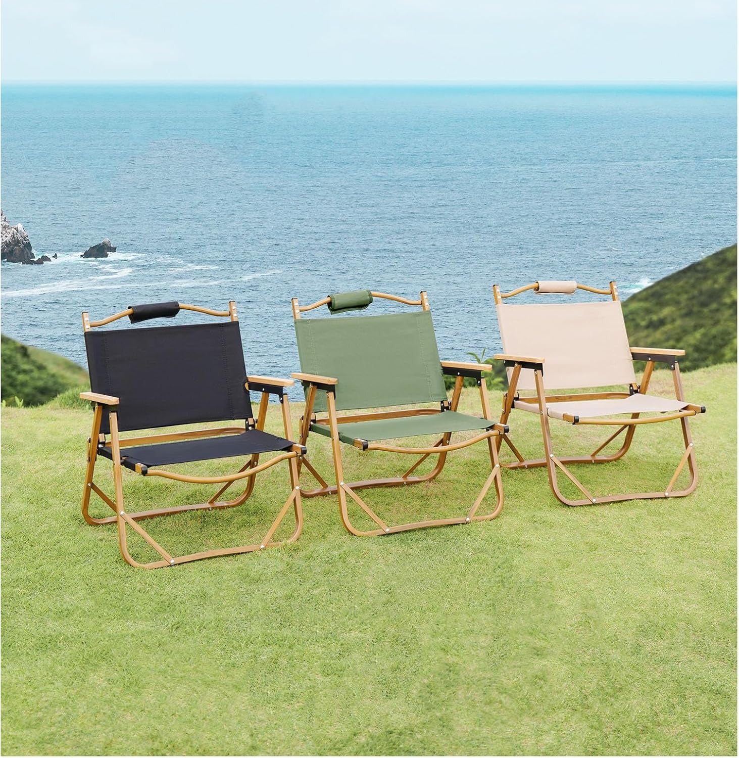 Portable Foldable Kermit Chair, Outdoor Chair, Resort Chair, Compact, Foldable, Camping Chair, Easy Assembly, Backrest, Low Style, Leisure Chair - Image 6