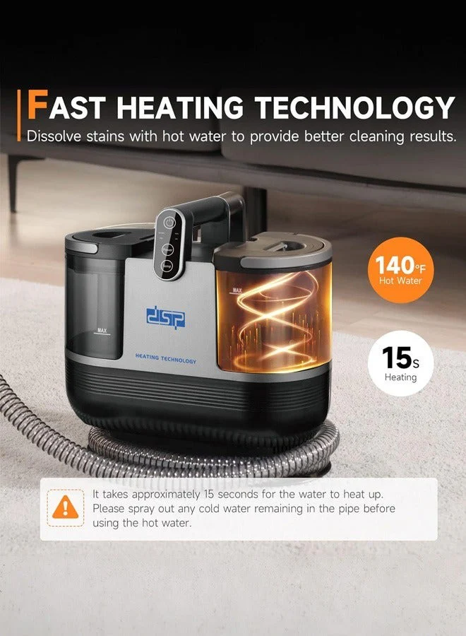 DSP Steam Sofa & Carpet Spot Cleaner 1700W 10kPa Dual Tank Kenya - Image 3
