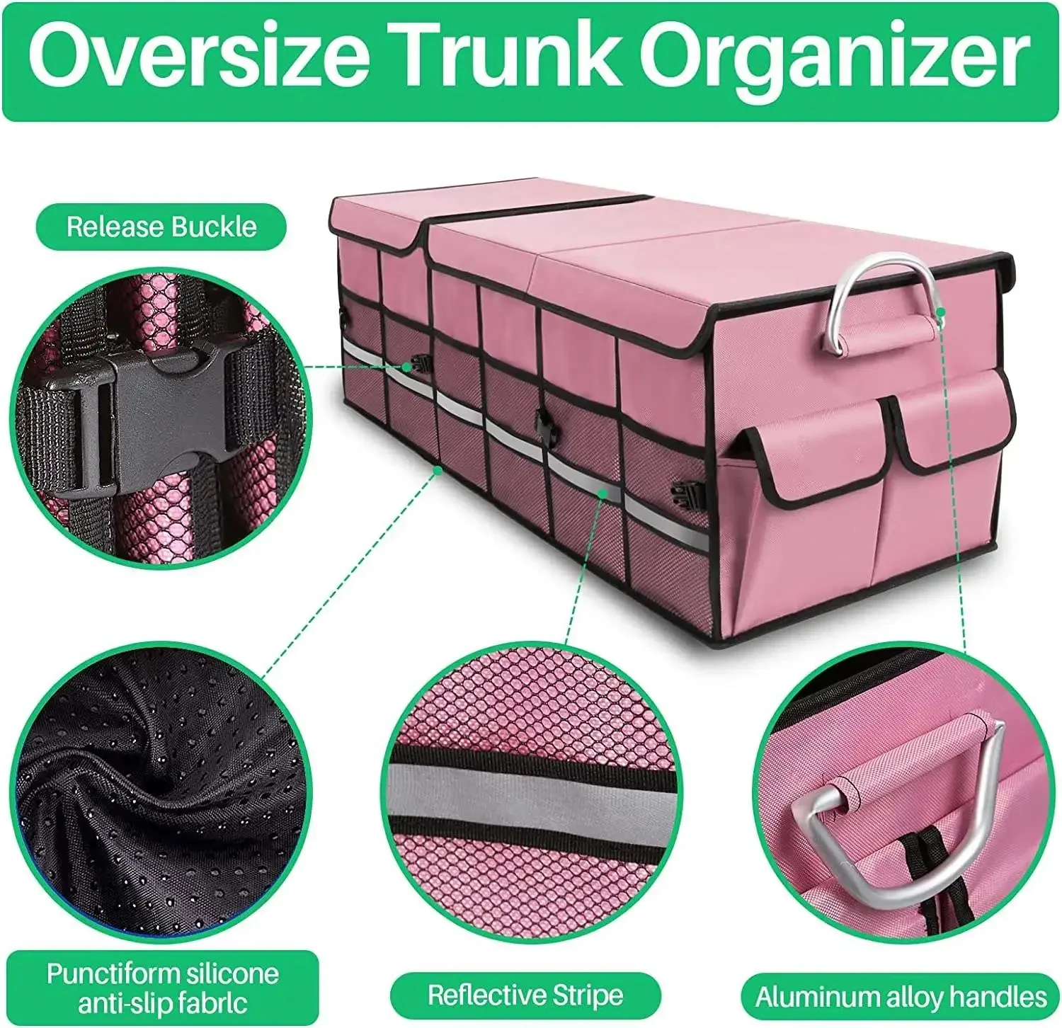 Premium Foldable Car Trunk Boot Organizer Large Multi-Compartment Storage Bin for Groceries, Tools, Baby Gear & Travel Waterproof, Durable SUV Boot Organizer | Buy in Kenya - Image 9