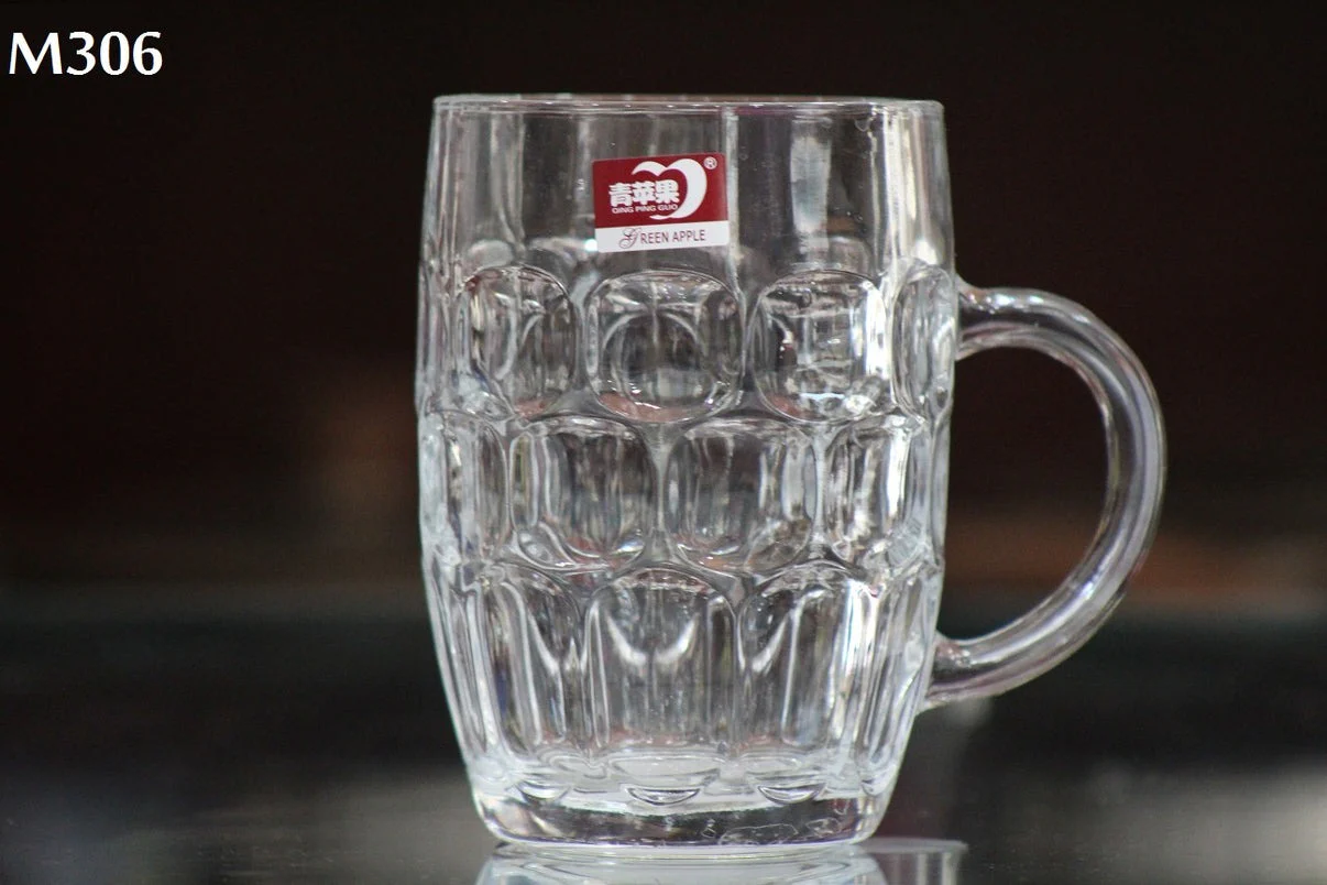 Premium Glass Beer Mugs/Beer Glasses 560ml - Set of 6, Transparent - Image 2