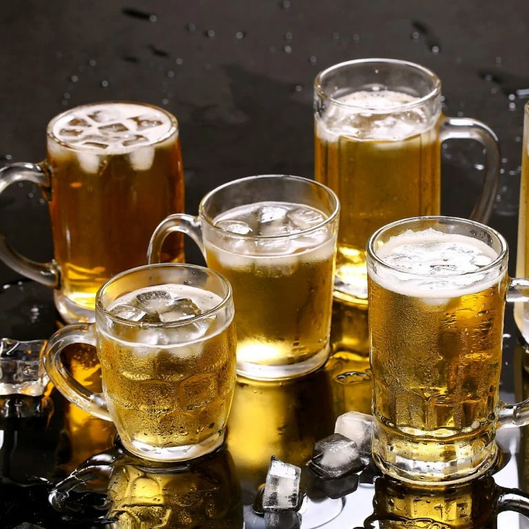 Premium Glass Beer Mugs/Beer Glasses 560ml - Set of 6, Transparent - Image 3