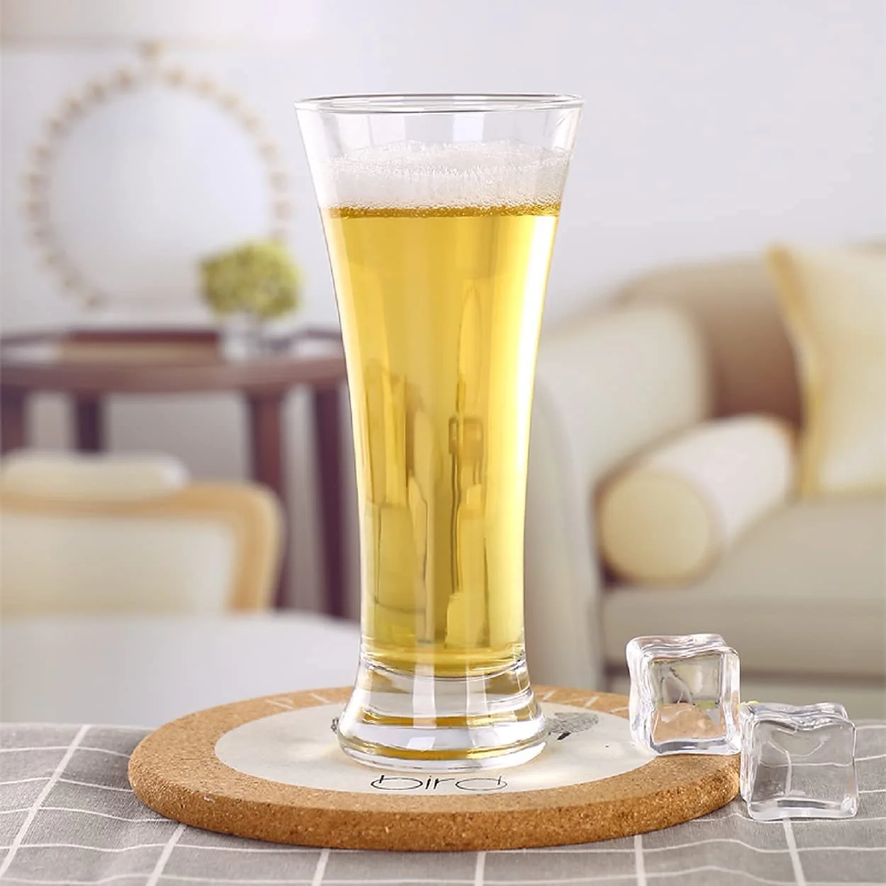Premium Juice & Beer Glass, Pilsner Highball Glasses Heavy Base Tall Bar Glass Drinking Glasses for Water, Juice, Beer, Wine, and Cocktails Beer Glass Transparent 275 ML Set of 6 - Image 6