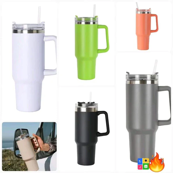 Premium quality 40oz(1200ml) Insulated coated metal tumbler - Image 3