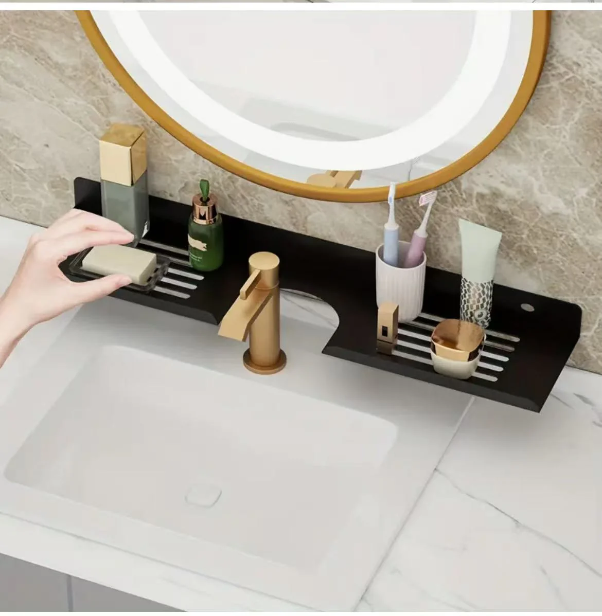 Premium wall mounted bathroom storage rack - Image 2