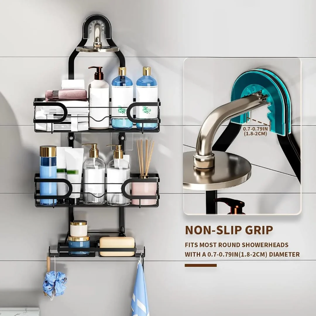 Premium Wall-Mounted Shower Organizer Rack - Image 4