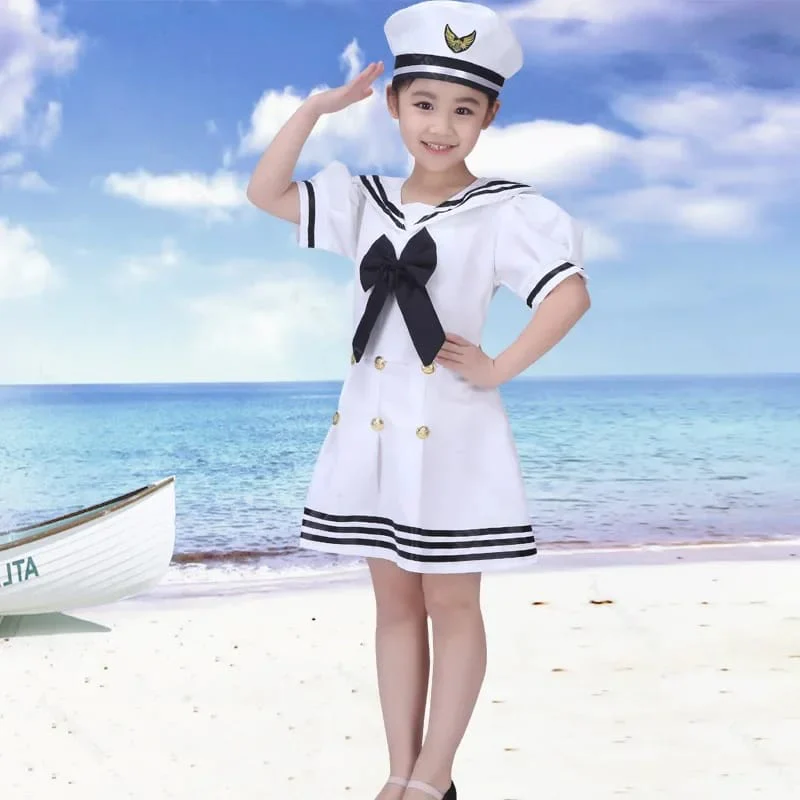 Professional Children's Marine hostess & host sailor cosplay costume - Image 5