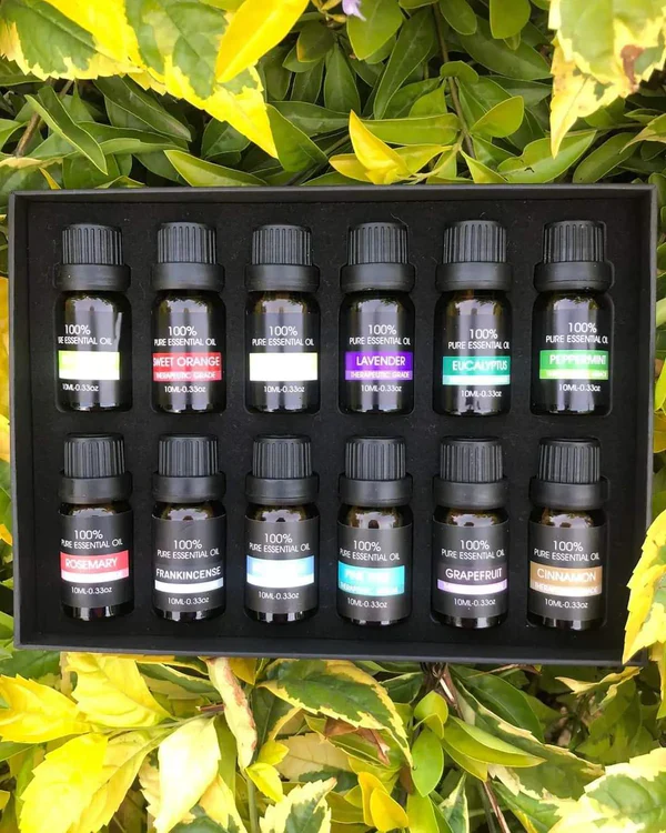 Essential Oils Gift Set (12pcs) for Diffusers & Aromatherapy - Image 5