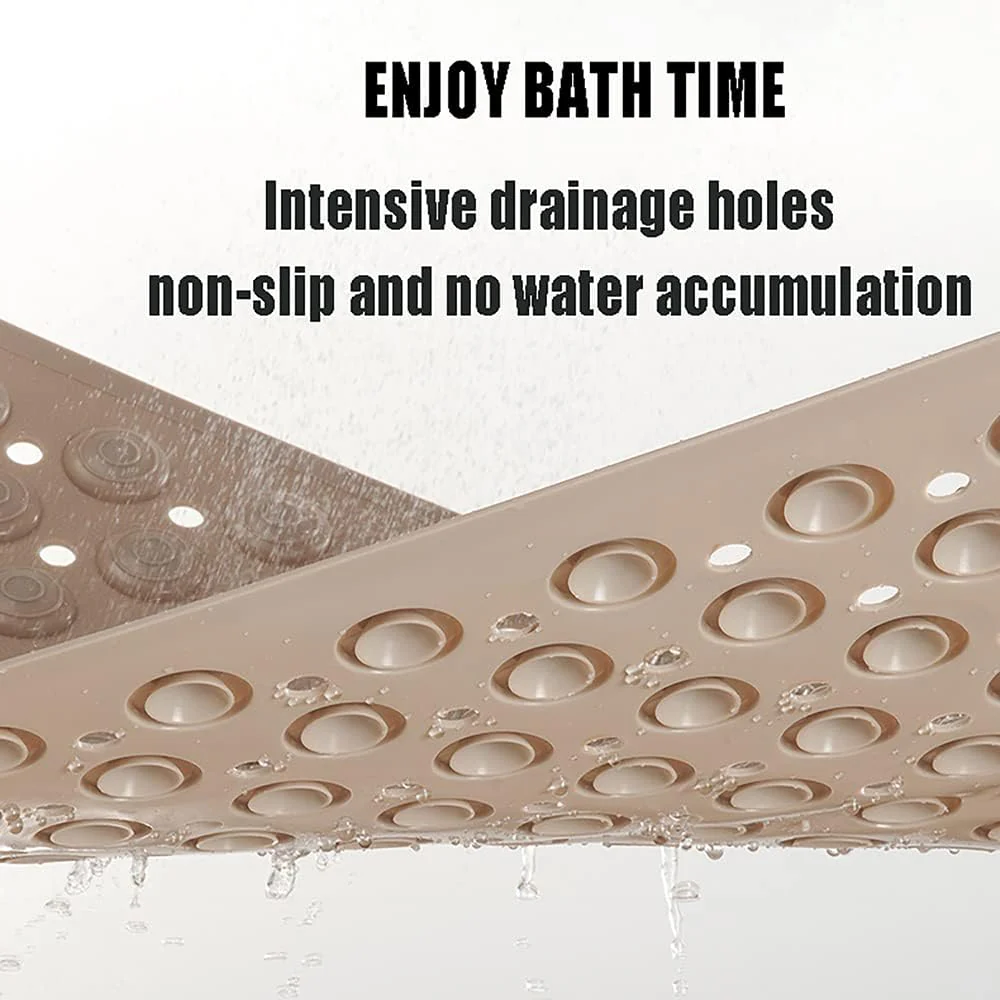 Shower Mat Non Slip - Bathtub Mat with Suction Cups and Drain Holes with Foot Scrubber Massage - Image 17
