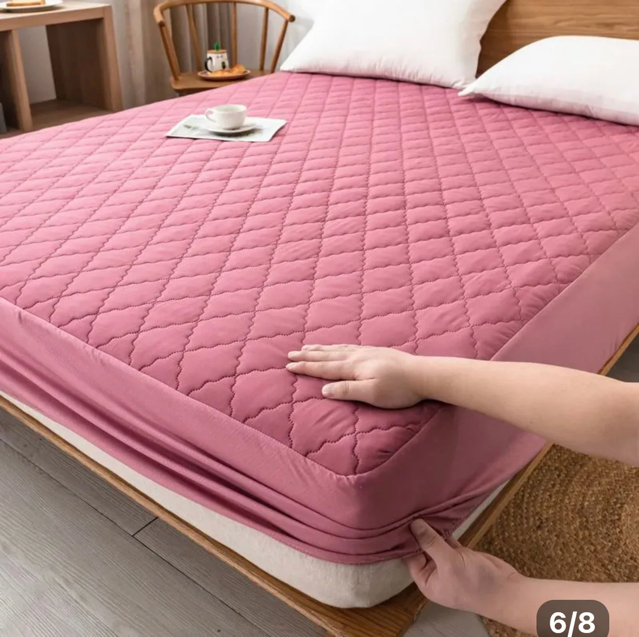 Quilted Fitted Mattress Pad Waterproof Mattress Protector - Image 3
