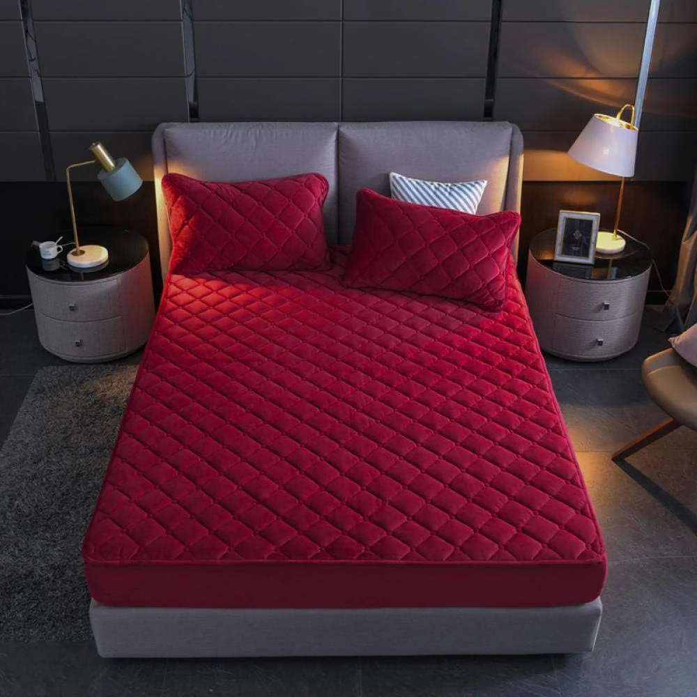 Quilted Fitted Mattress Pad Waterproof Mattress Protector - Image 9