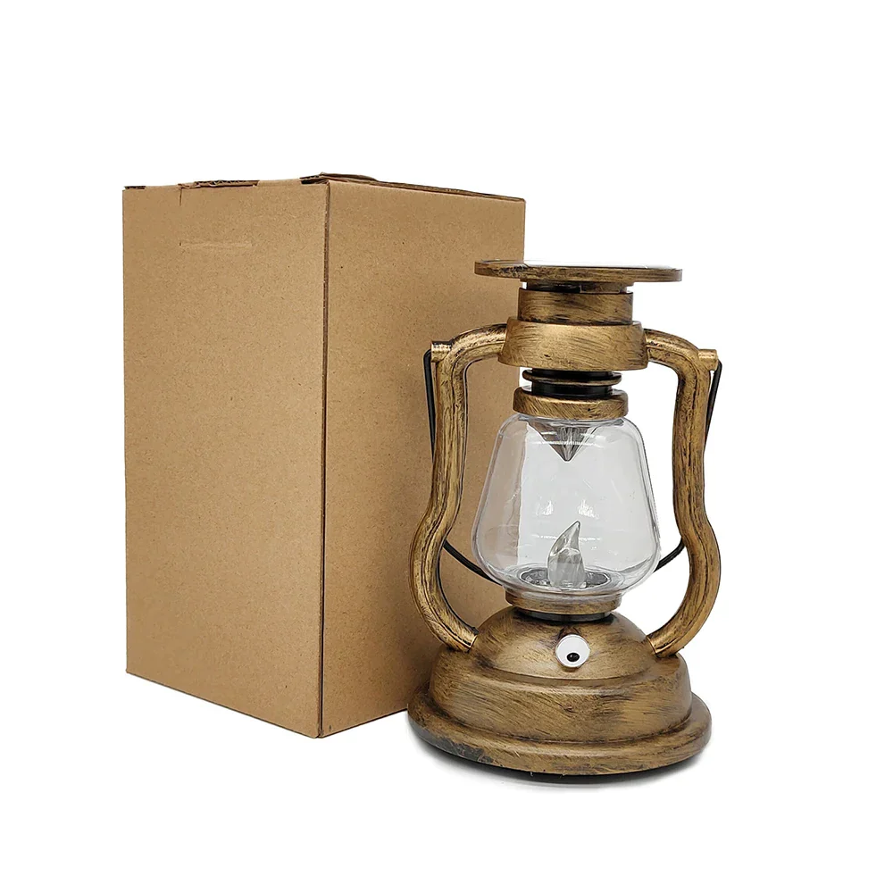 Ramadan Lantern Solar Battery Rechargeable Camping Light LED Outdoor Lighting Candle Flame Tent Lantern Lamp Camping Supplies - Image 6