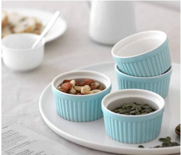 Ramekin Dessert Bowl Blue 6pcs set - Image 2